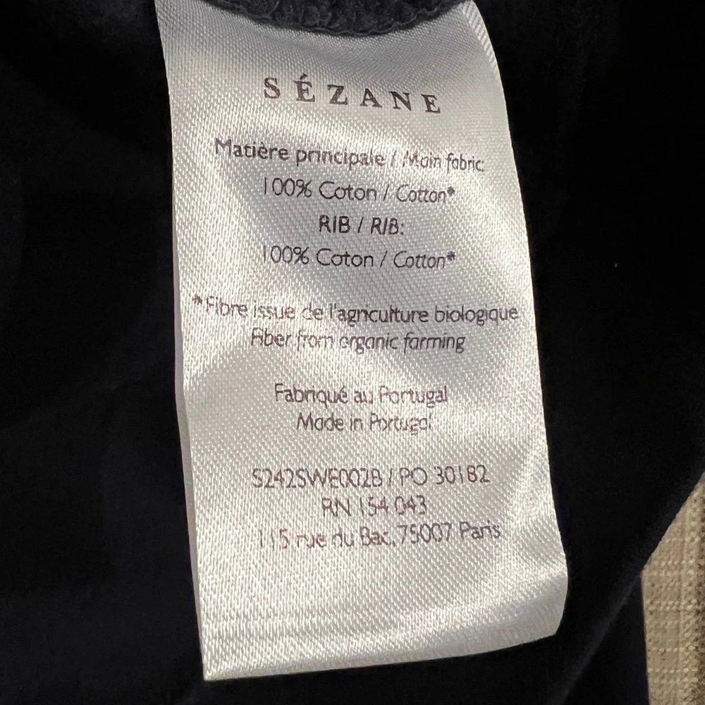 Sézane La Chamade Sweatshirt Navy - Picture 5 of 6